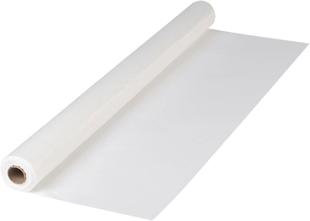 Hoffmaster 114000 Plastic Tablecover Roll, 300' Length x 40" Width, White
