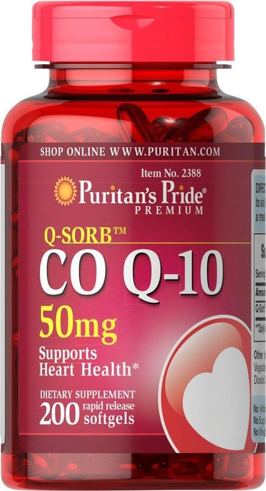 Puritan's Pride Q-Sorb Co Q-10 50 mg-200 Rapid Release Softgels