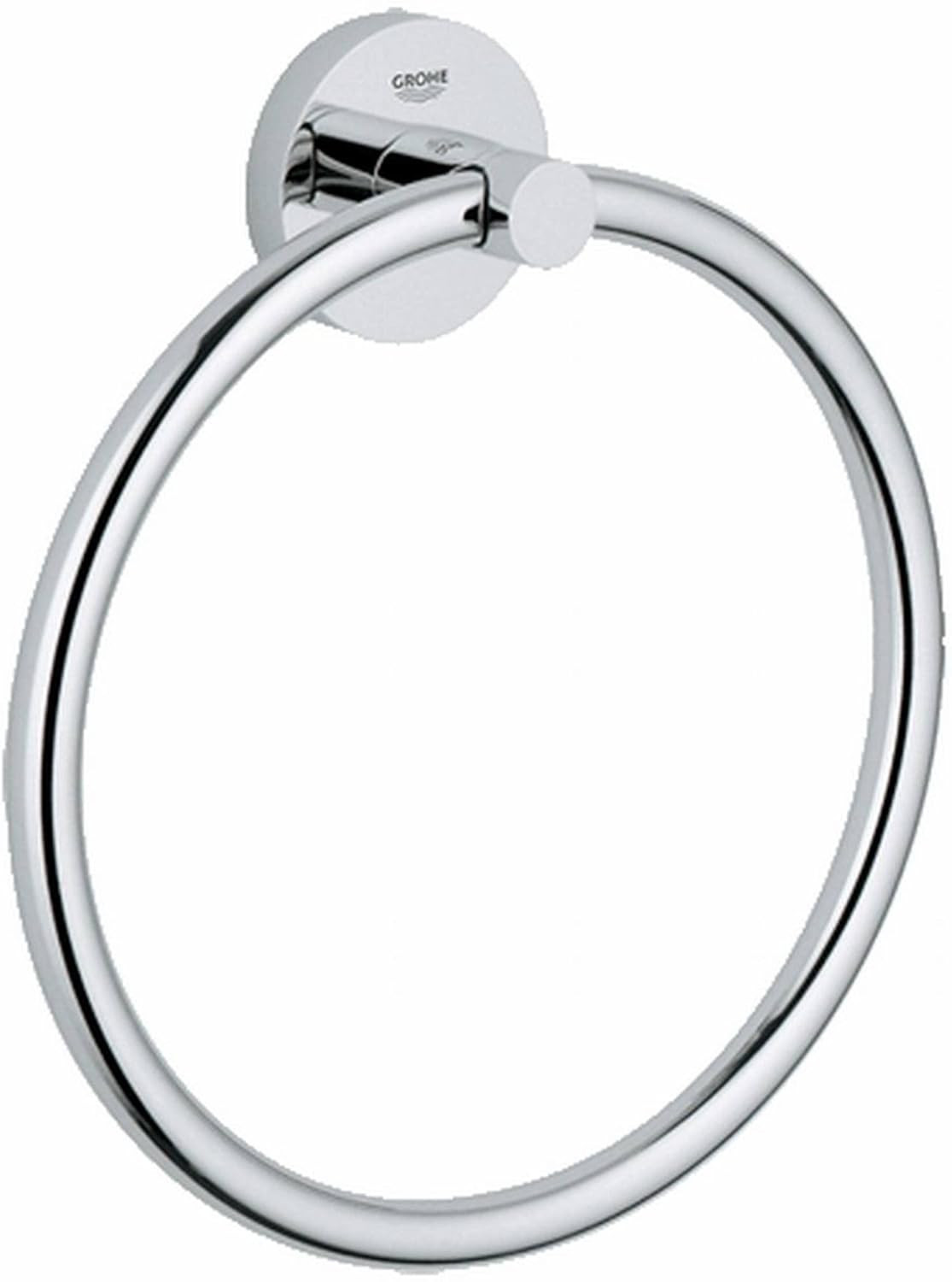 Grohe 40365001 Essentials Metal 7.48-in. Towel-Ring, Starlight Chrome