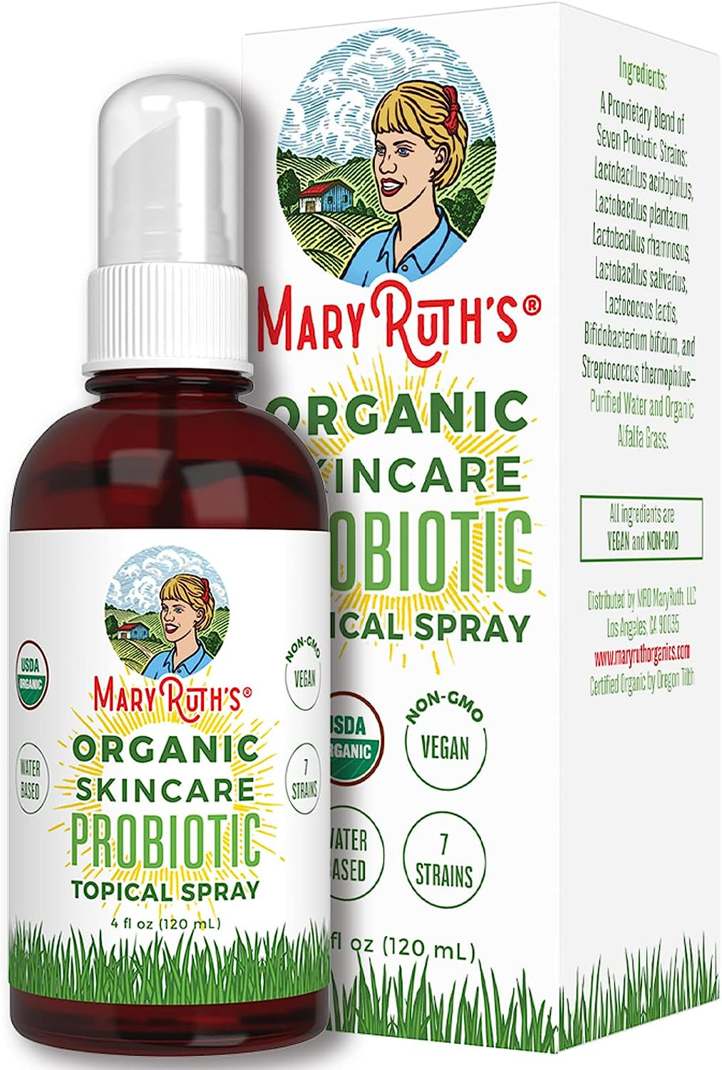 Topical Probiotic Liquid USDA Organic Topical Probiotics for Digestive Health Lactobacillus Acidophilus Probiotic Gut Health & Immune Support Supplement Vegan Non-GMO Gluten Free 4 Fl Oz