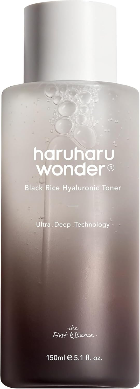 Haruharu Wonder Black Rice Hyaluronic Toner 5.1 fl.oz / 150ml | Face Moisturizer, Facial Toner for All Skin Types | Vegan, Cruelty Free, EWG-Green